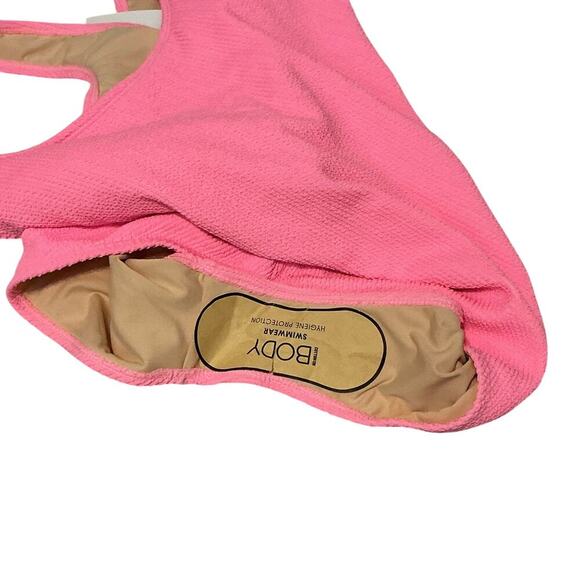 New COTTON-ON Body Scoop Back One-Piece Cheeky Swimsuit Malibu Pink Crinkle XL - Picture 6 of 14